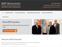 Tablet Screenshot of entassociates.co.nz
